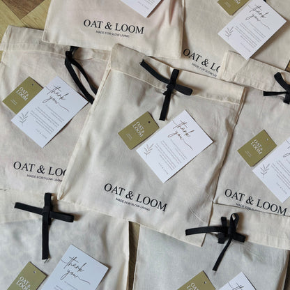 Cotton Garment Bags with Ribbon Closure